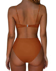 SUUKSESS Women Sexy High Waisted 2 Piece Bikini Sets Triangle High Cut Swimsuits-SUUKSESS-SUUKSESS
