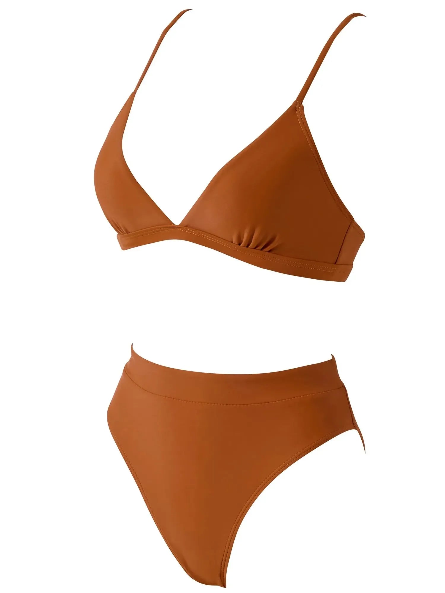 SUUKSESS Women Sexy High Waisted 2 Piece Bikini Sets Triangle High Cut Swimsuits-SUUKSESS-SUUKSESS