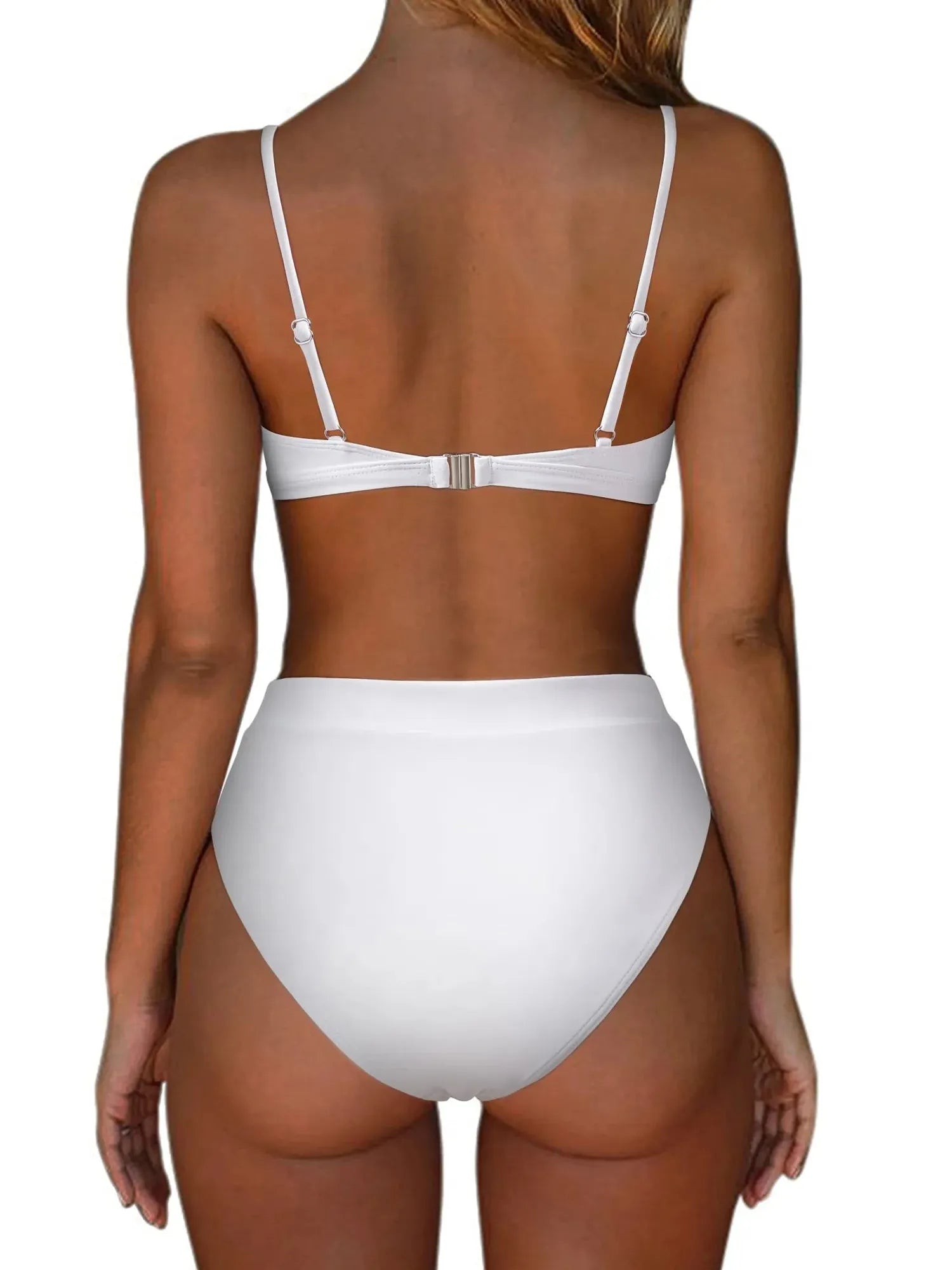 SUUKSESS Women Sexy High Waisted 2 Piece Bikini Sets Triangle High Cut Swimsuits-SUUKSESS-SUUKSESS