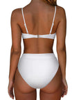 SUUKSESS Women Sexy High Waisted 2 Piece Bikini Sets Triangle High Cut Swimsuits-SUUKSESS-SUUKSESS