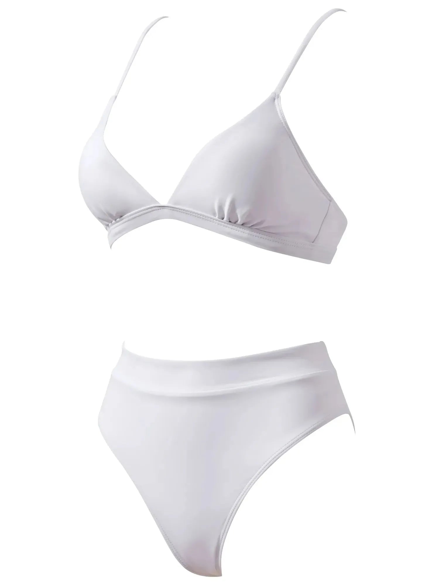 SUUKSESS Women Sexy High Waisted 2 Piece Bikini Sets Triangle High Cut Swimsuits-SUUKSESS-SUUKSESS