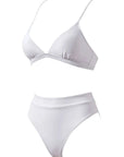 SUUKSESS Women Sexy High Waisted 2 Piece Bikini Sets Triangle High Cut Swimsuits-SUUKSESS-SUUKSESS