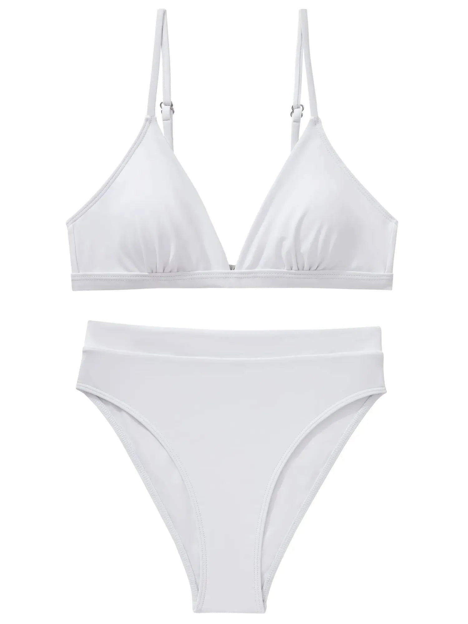 SUUKSESS Women Sexy High Waisted 2 Piece Bikini Sets Triangle High Cut Swimsuits-SUUKSESS-SUUKSESS