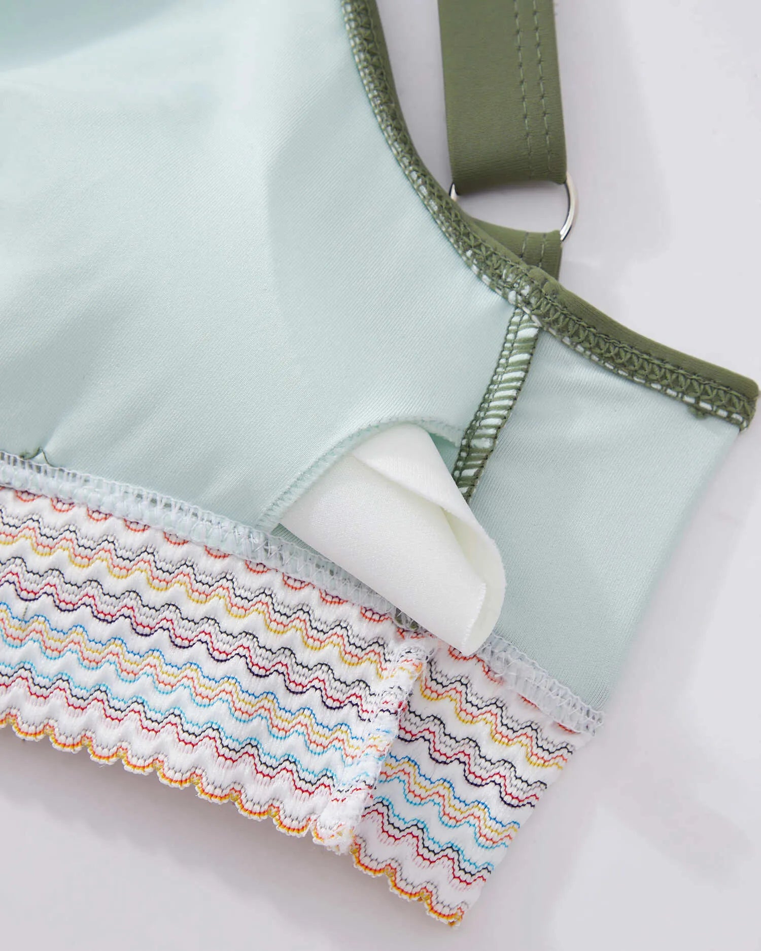 Bikini-Set mit Netzrock und Farbblock