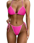 SUUKSESS Women Cheeky Halter String Bikini Sets Sexy Triangle Two Piece Swimsuit-SUUKSESS-SUUKSESS