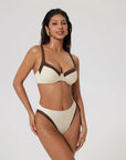 Color Block Underwire 2 Piece Swimsuit