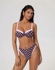 Color Block Underwire 2 Piece Swimsuit