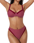 Color Block Underwire 2 Piece Swimsuit