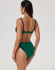 Color Block Underwire 2 Piece Swimsuit