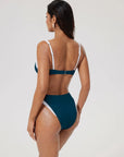 Color Block Underwire 2 Piece Swimsuit