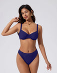 Color Block Underwire 2 Piece Swimsuit