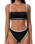 Bandeau High Waisted Bikini Set 2 Piece Swimsuits-SUUKSESS-SUUKSESS
