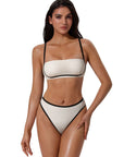 Bandeau High Waisted Bikini Set 2 Piece Swimsuits-SUUKSESS-SUUKSESS