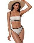Bandeau High Waisted Bikini Set 2 Piece Swimsuits-SUUKSESS-SUUKSESS