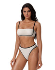 Bandeau High Waisted Bikini Set 2 Piece Swimsuits-SUUKSESS-SUUKSESS