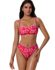 Bandeau High Waisted Bikini Set 2 Piece Swimsuits-SUUKSESS-SUUKSESS