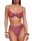 High Waisted Underwire Bikini Set