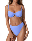 High Waisted Underwire Bikini Set-SUUKSESS-SUUKSESS