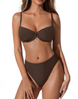 High Waisted Underwire Bikini Set-SUUKSESS-SUUKSESS