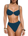 High Waisted Underwire Bikini Set