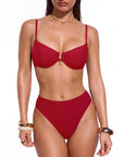 High Waisted Underwire Bikini Set