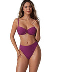 High Waisted Underwire Bikini Set-SUUKSESS-Purple-XS-SUUKSESS