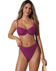 High Waisted Underwire Bikini Set-SUUKSESS-SUUKSESS