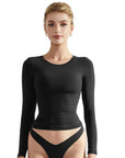Buttery Soft Crew Neck Shirt - Long Sleeve-Clothing-SUUKSESS-Black-XS-SUUKSESS