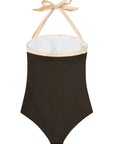 Halter Retro One Piece Bathing Suit-Swimwear-SUUKSESS-SUUKSESS