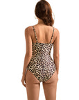 SUUKSESS Women Lace One Piece Swimsuit Tummy Control V Neck Bathing Suit-SUUKSESS-SUUKSESS