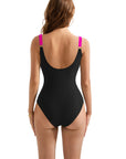SUUKSESS Women Retro One Piece Swimsuit Sexy Tummy Control Bathing Suit-SUUKSESS-SUUKSESS
