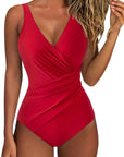 SUUKSESS Women Retro One Piece Swimsuit Sexy Tummy Control Bathing Suit-SUUKSESS-SUUKSESS