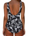 Backless Ruched Bathing Suit