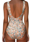 Backless Ruched Bathing Suit-Swimwear-SUUKSESS-SUUKSESS