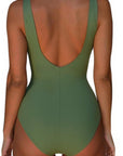 Backless Ruched Bathing Suit-Swimwear-SUUKSESS-SUUKSESS
