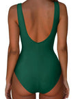 Backless Ruched Bathing Suit-Swimwear-SUUKSESS-SUUKSESS