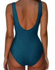 Backless Ruched Bathing Suit-Swimwear-SUUKSESS-SUUKSESS