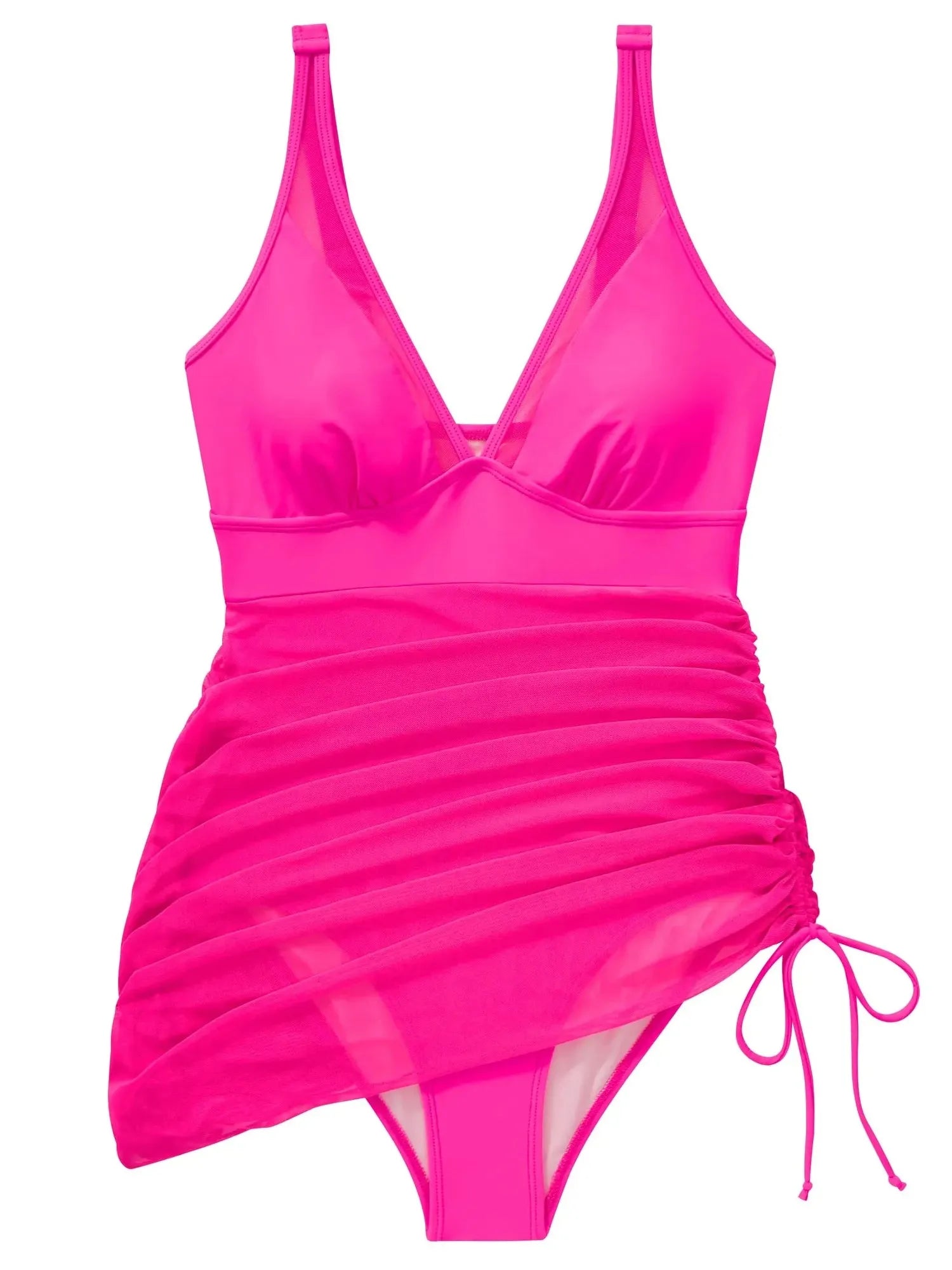 Mesh Dress Bathing Suit-Swimwear-SUUKSESS-SUUKSESS