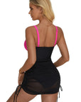 Mesh Crossover Dress Bathing Suit