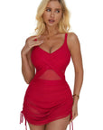 Mesh Crossover Dress Bathing Suit