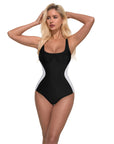 Slimming Line Square Neck Bathing Suit