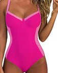Crisscross Back Color Block Bathing Suit