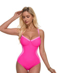 Crisscross Back Color Block Bathing Suit