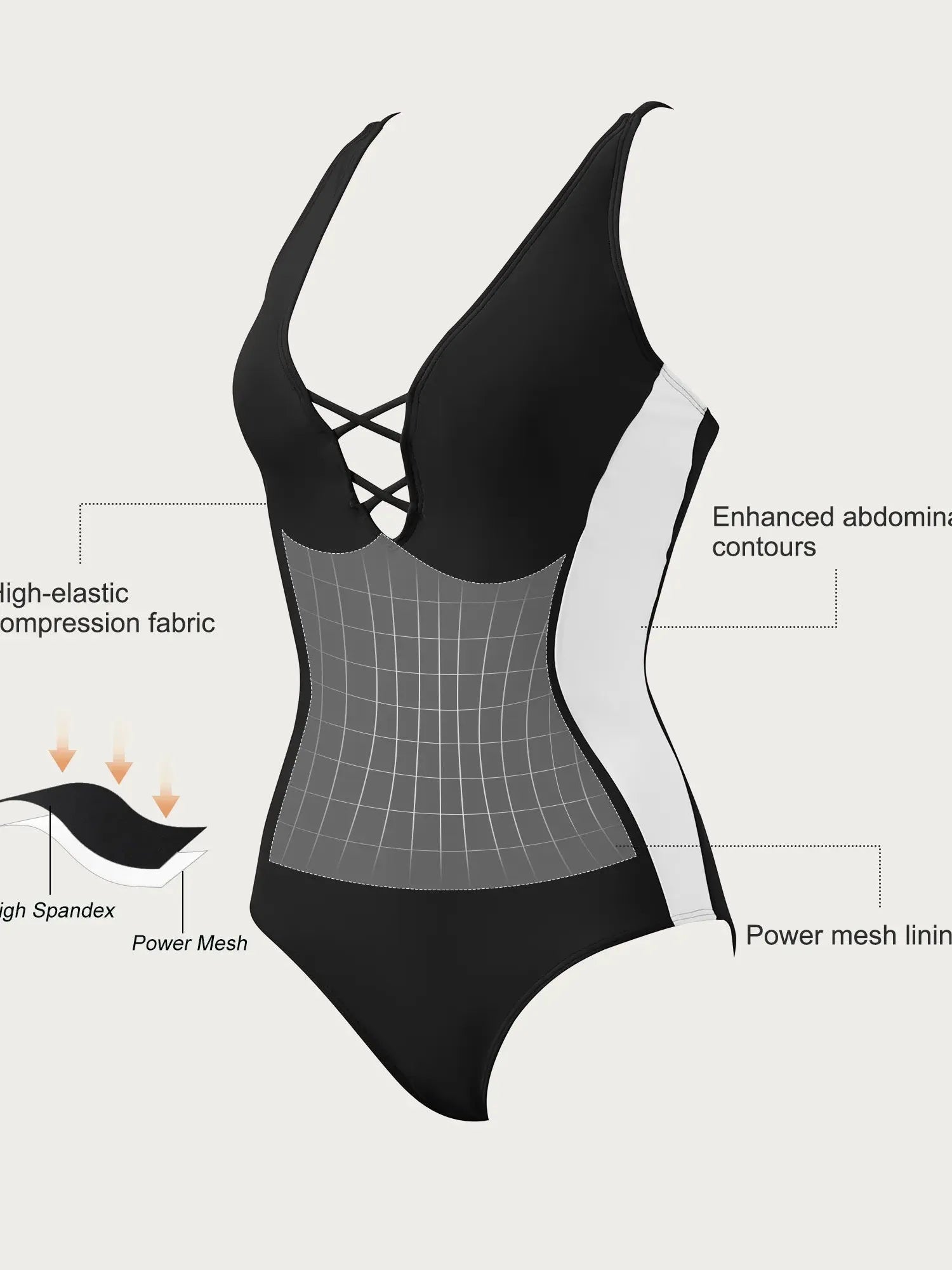 Crisscross Back & Front Bathing Suit-Swimwear-SUUKSESS-SUUKSESS