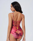 Crisscross Backless Bathing Suit
