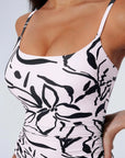 Crisscross Backless Bathing Suit