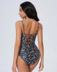 Crisscross Backless Bathing Suit
