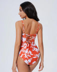 Crisscross Backless Bathing Suit