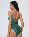 Crisscross Backless Bathing Suit