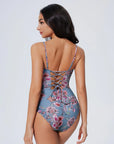 Crisscross Backless Bathing Suit